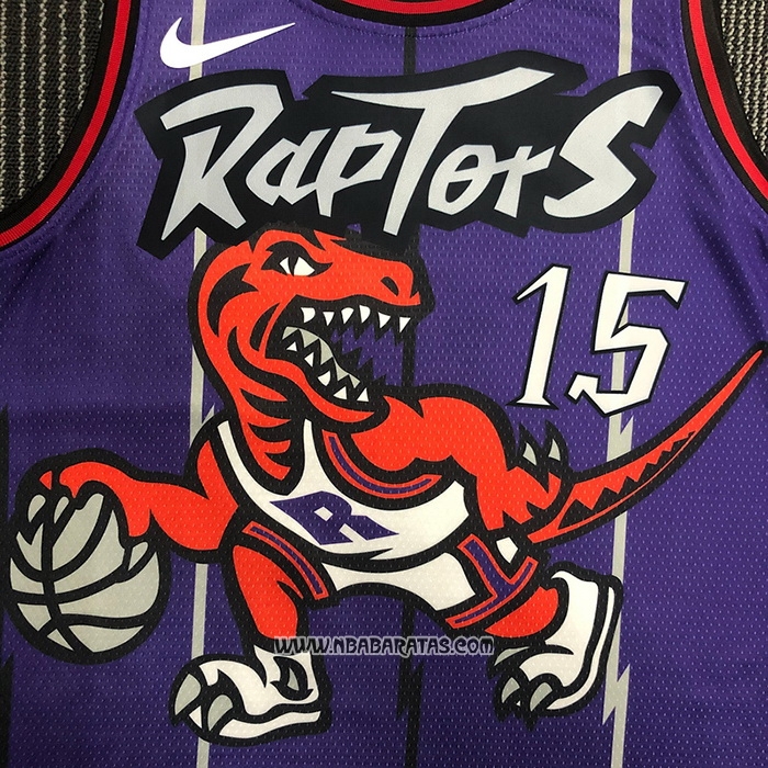 Camiseta Toronto Raptors Vince Carter #15 Classic Edition Violeta